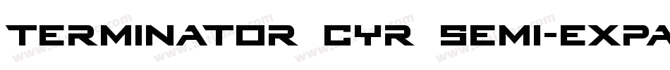 Terminator Cyr Semi-expanded Bold字体转换